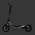 Sleek Black Electric Scooter With Carbon Fiber Frame And Dual Wheels Design