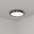 Modern Round Flush Mount Ceiling Light With White Illumination And Sleek Metal Frame 3d model