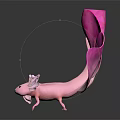 Pink Fantasy Creature With Leaf Like Wings And Smooth Textured Body