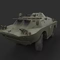 Military Green Armored Combat Vehicle Featuring Cannon And Protective Windows Design