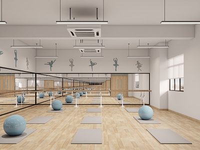 Modern Dance Room Dance Room Modified 3d model