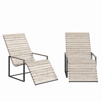 Modern outdoor lounge chair 3d model