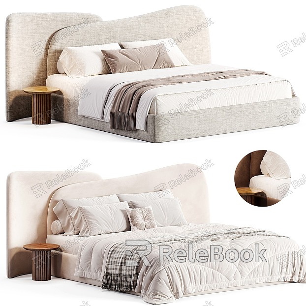 Double Bed Fabric Double Bed Bedroom Bed model