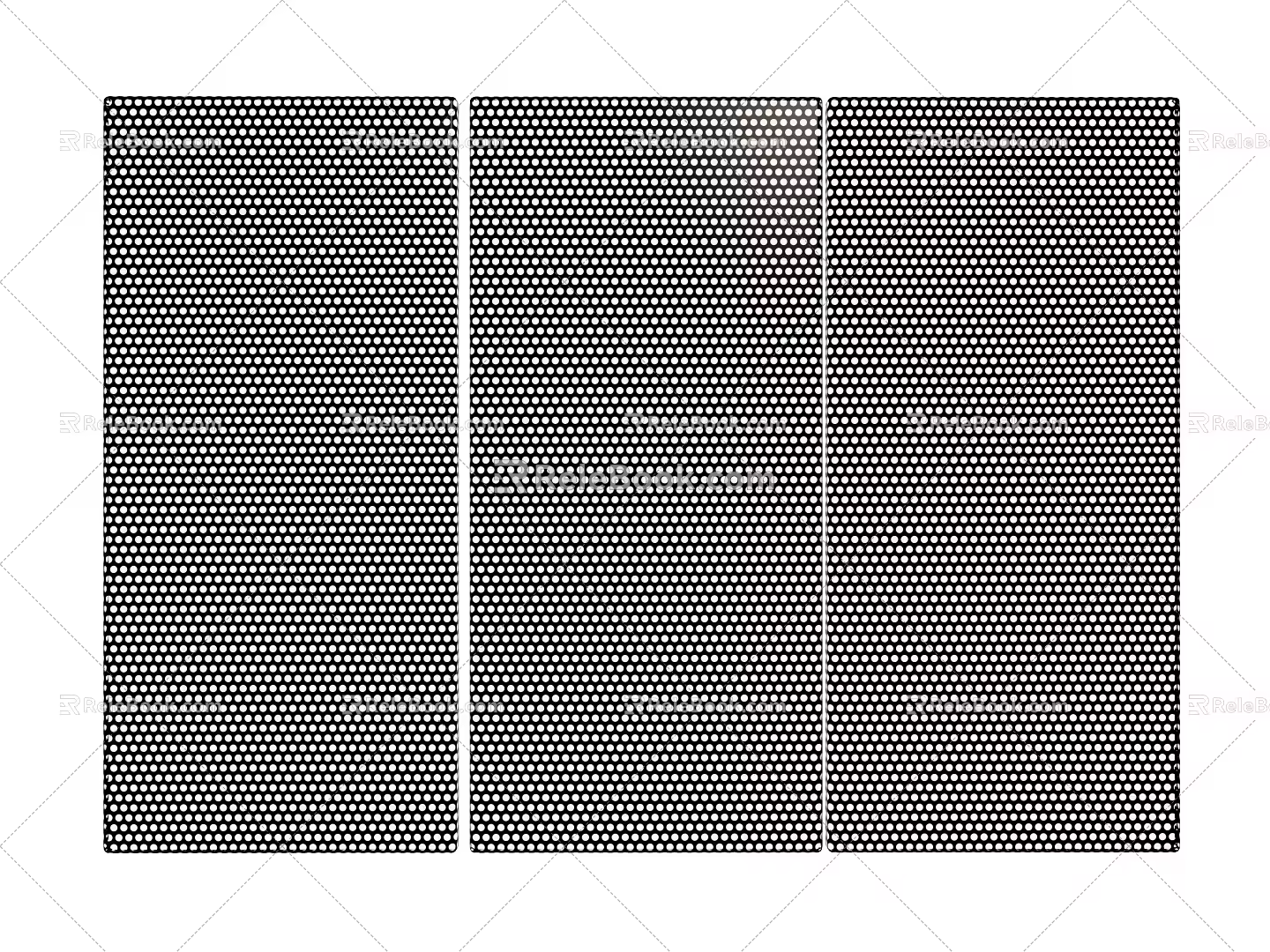 Modern punching plate punching wall surface 3d model