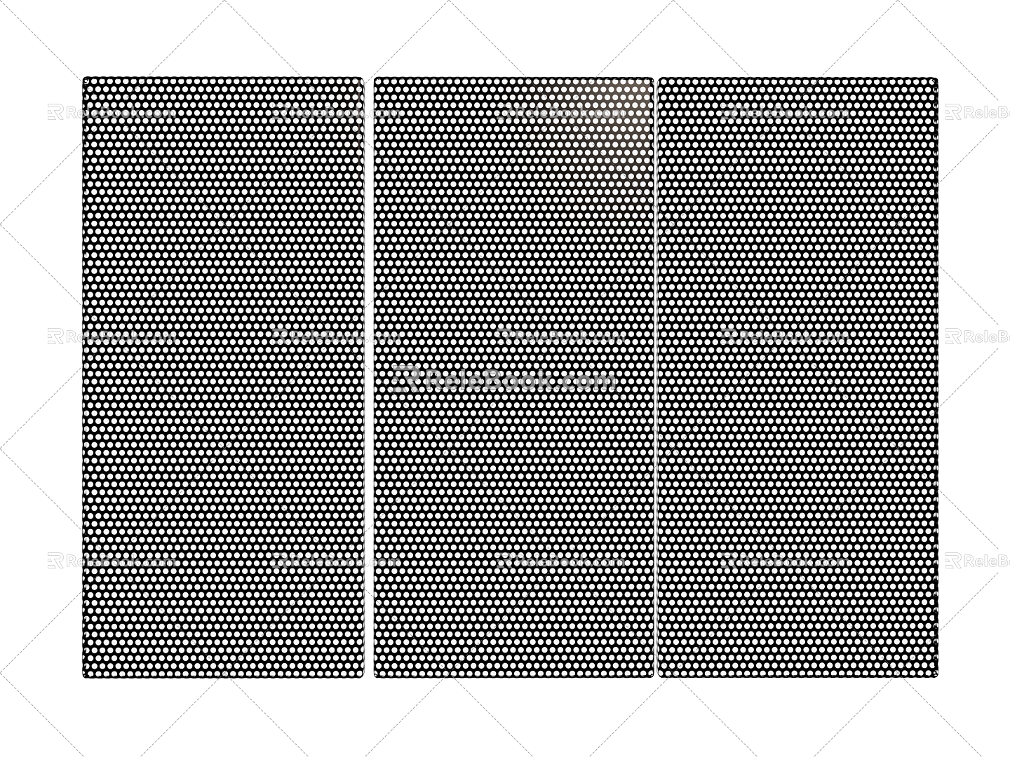 Modern punching plate punching wall surface 3d model