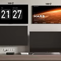 105 Inch and 100 Inch Plus Large Televisions with Time Mars Display Wall Mounted Stand