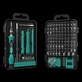 Comprehensive Hardware Tool Set With Screwdrivers Various Bits And Precision Tools In Storage Case 3d model
