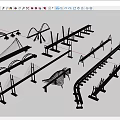Various Bridge Structural 3D Models Showcasing Different Engineering Designs And Elements 3d model
