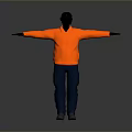 Orange Jacket Blue Pants And Black Cap Casual Everyday Clothing Essentials