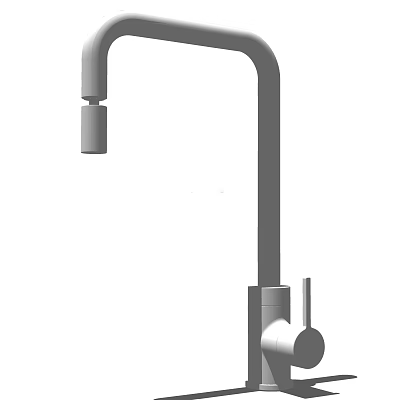 Modern Faucet With Single Lever Handle High Arc Spout And Sleek Design 3d model