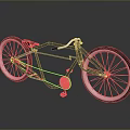 Sleek Modern Bicycle with Black Frame White Rimmed Wheels and Reflective Surface
