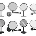 Stylish Tabletop Mirrors With Adjustable Stands And Round Surfaces For Home Decor