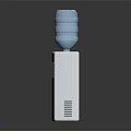 Two Home Water Dispensers With Gray And Blue Water Bottles For Daily Use