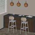 Modern Bar Chair Bar Stool 3d model