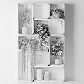 Indoor Multi tiered Wooden Frame Garden Decor With Hanging Plants And Various Green Potted Plants