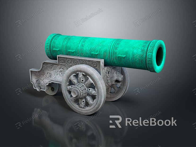 Artillery Gun Artillery Ship Gun Gun Siege Gun Cannon Anti-aircraft Breaking Heavy Gun Heavy Gun model