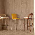 Bar Chair Bar Stool Modern High Stool without Armrest Bar Stool Solid Wood Bar Stool Bar Stool 3d model