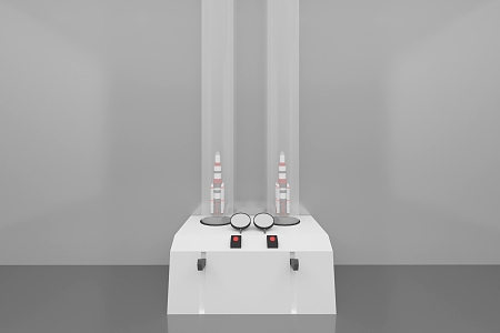 Interactive Science and Technology Exhibition Rocket Launch Simulation 3d model