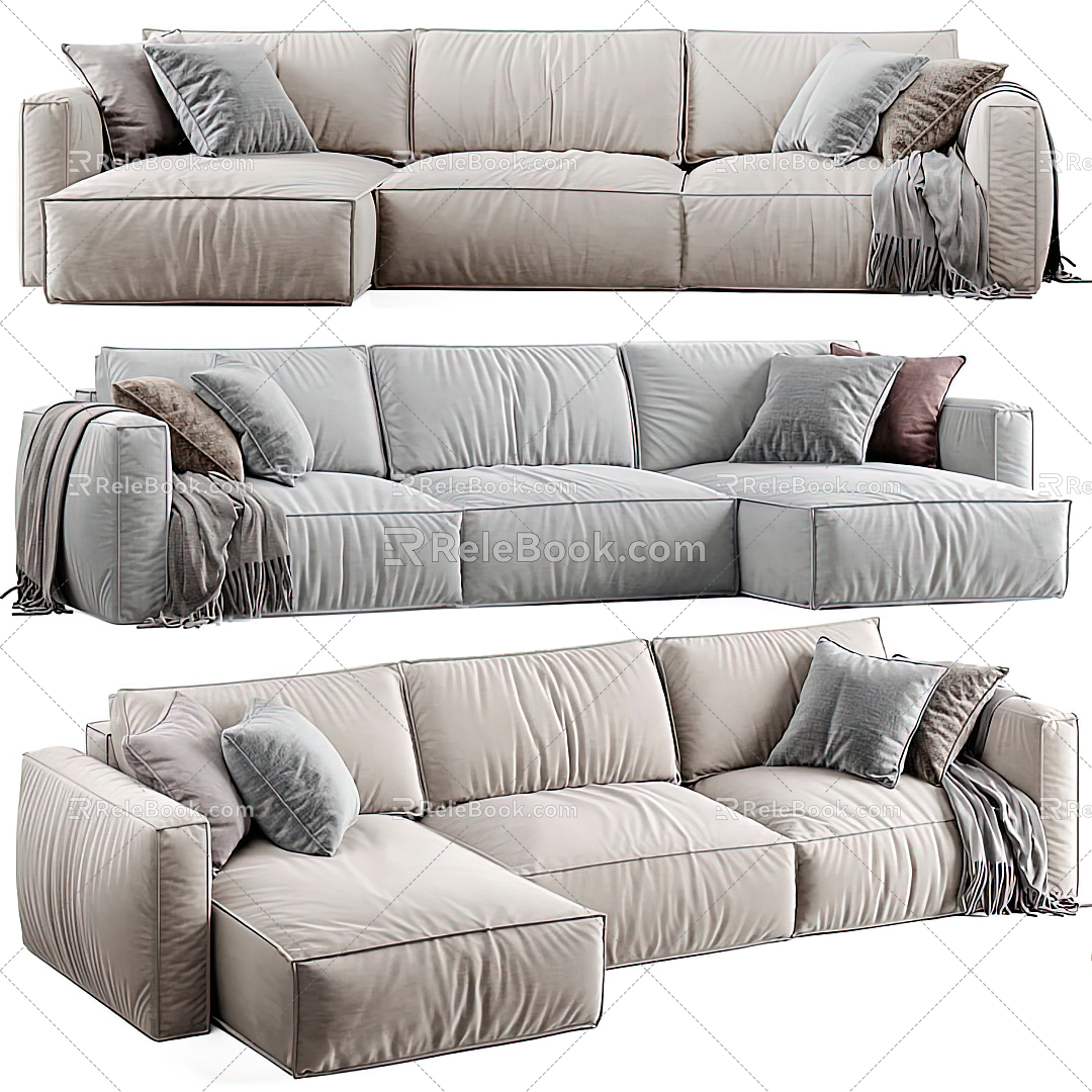 modern corner sofa sofa 3d model