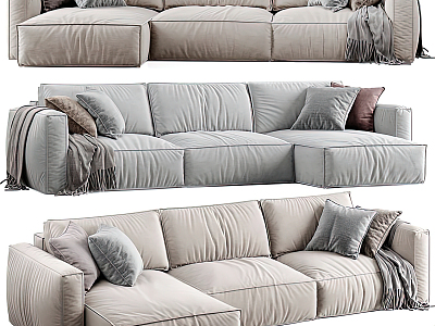 modern corner sofa 3d model