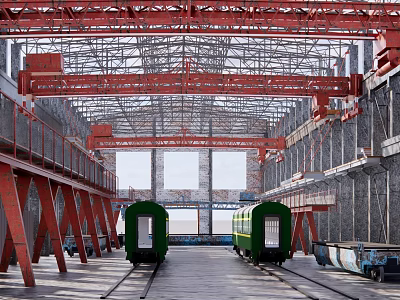 INDUSTRIAL LOFT FACTORY PLANT 3d model