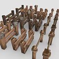 Wooden Fences With Rope Details And Various Designs For Garden Decoration