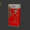 Red Pepsi Vending Machine With ICE COLD Lettering And Classic Exterior Design