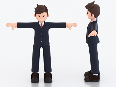 Cartoon Character Cartoon Boy Cartoon Man 3d model