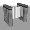 Stainless Steel Public Facility Turnstile For Entrance Control With Transparent Barrier