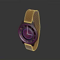 Stylish Watch With Brown Leather Strap Black Dial And Metallic Case Modern Sleek Design