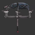 Mechanical Beetle Creature With Blue Metallic Exoskeleton And Intricate Mechanical Legs Structure