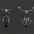 Two Vintage Motorcycles Featuring Classic Design Black Seats And Metallic Details