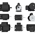 Various Types of Industrial Electric Motors with Diverse Designs and Structures