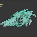 Modern fighter sci-fighter sci-fighter space fighter 3d model