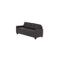 Modern Black Leather Two Seater Sofa With Comfortable Cushions And Sturdy Frame 3d model