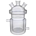 Transparent Glass Laboratory Apparatus With Multiple Ports And Two Section Design