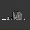 Future Architecture Urban Landscape With Modern Skyscrapers And Innovative Design Elements 3d model