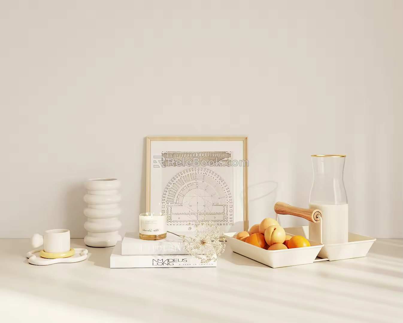 Butter Wind Combination Tableware 3d model
