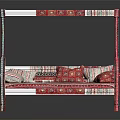 Colorful Canopy Single Bed Design With Red White Striped Bedding And Decorative Pillows