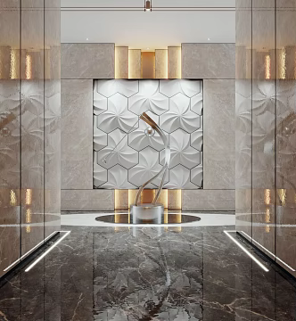modern installation art 3d model