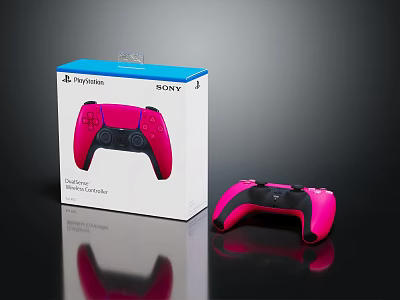 Sony PlayStation DualSense Wireless Gaming Controller in Pink and Black as Entertainment Electronics 3d model
