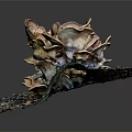 Decorative Mushroom Shaped Household Item With Layered Pink Brown Caps And Decorative Base