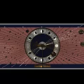 Chic Shop Window Display With Pink Background Golden Frame Radial Lines And Spherical Decorations