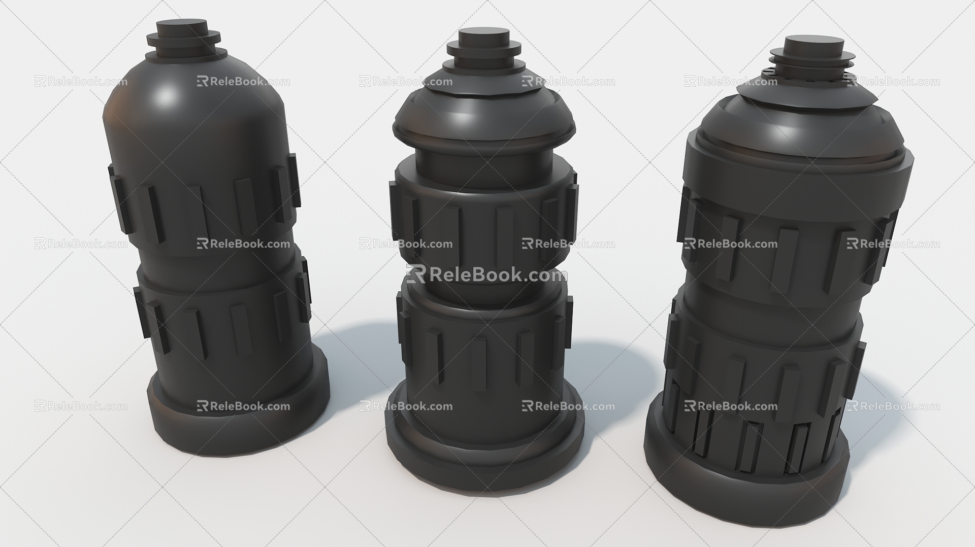 Wrap Column Hard Surface Machinery Cypunk Column Hard Surface High-tech Industrial Parts 3d model