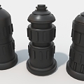 Wrap Column Hard Surface Machinery Cypunk Column Hard Surface High-tech Industrial Parts 3d model