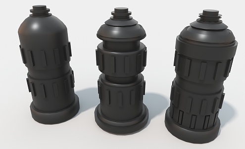 Wrap Column Hard Surface Machinery Cypunk Column Hard Surface High-tech Industrial Parts 3d model