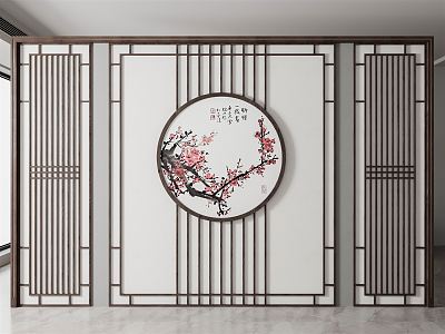 New Chinese-style screen partition screen model