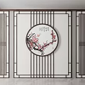 New Chinese-style screen partition screen 3d model