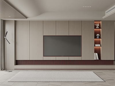 Modern TV background wall model