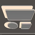 Modern Sleek Ceiling Lights with Square Round Rectangular and Layered Shapes Design 3d model